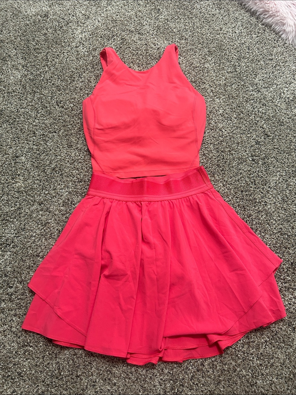Lululemon Two-Piece Coral Pink Skater Dress